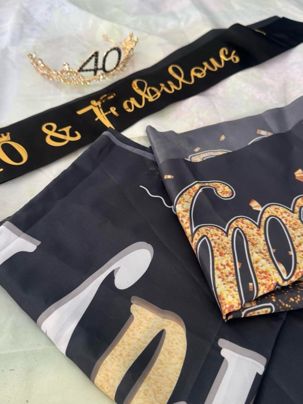 40th birthday Black and Gold set
